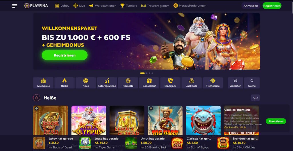 playfina casino startseite