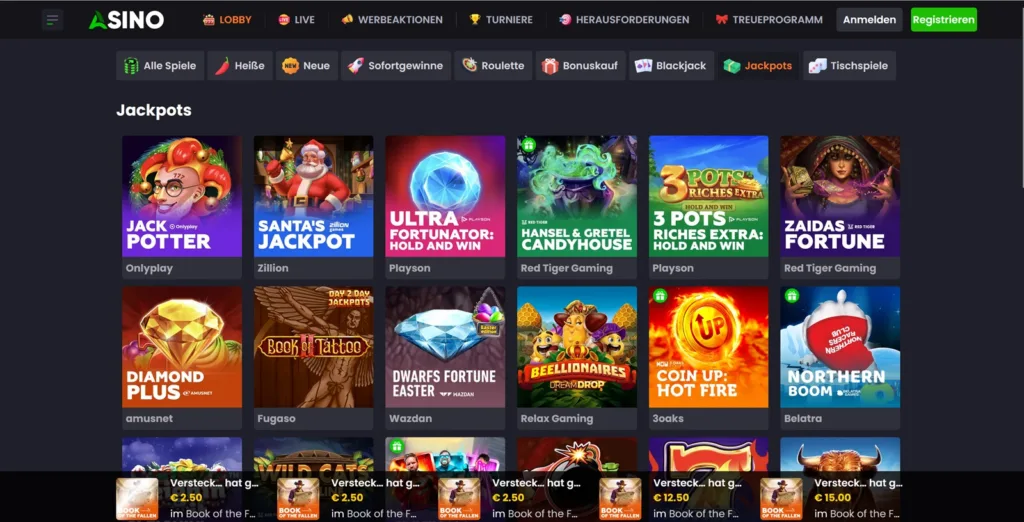 Asino 4 asino jackpots