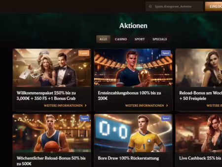 Beste online Casinos mit Bonus Crab im Jahr 2025