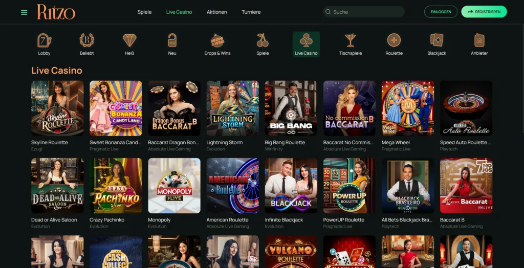 Ritzo 3 ritzo live casino