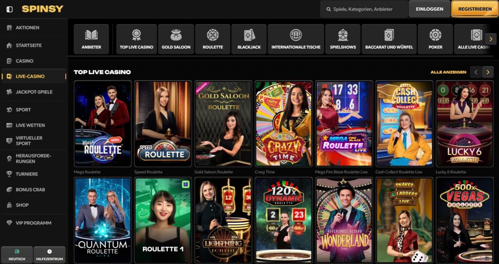 Spinsy 3 Spinsy Live Casino
