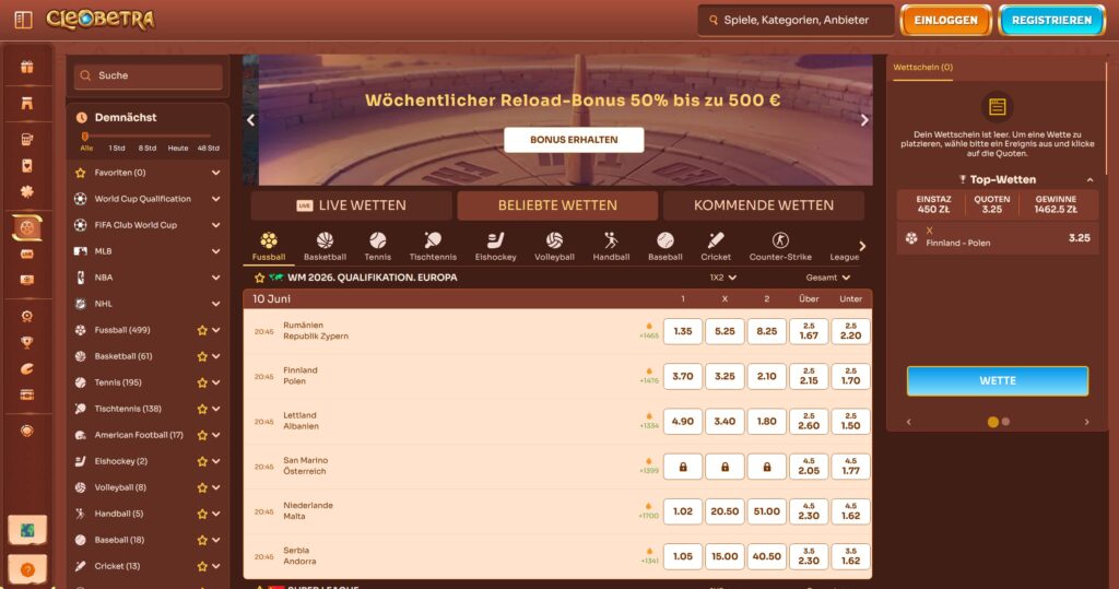 Cleobetra 6 cleobetra sportwetten